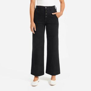 Everlane Button-Fly Wide-Leg Jean - Black
